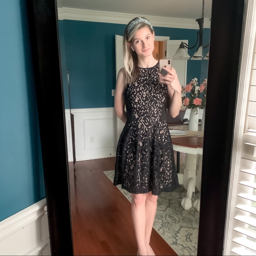 Mossimo Black Lace Skater Dress